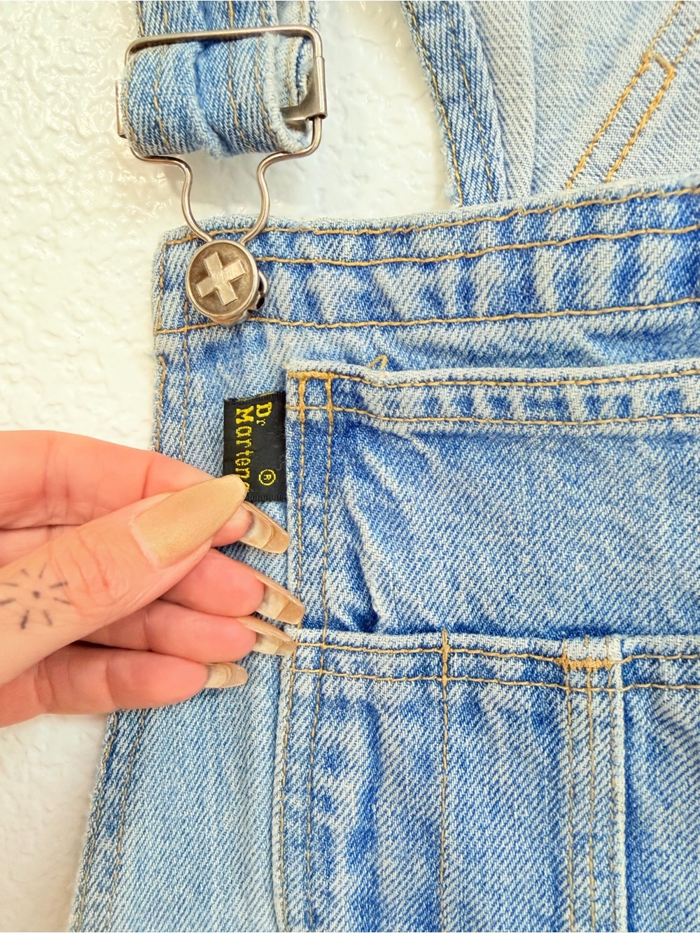Vintage 90s Dr. Martens Denim Overalls Grunge Carpenter M